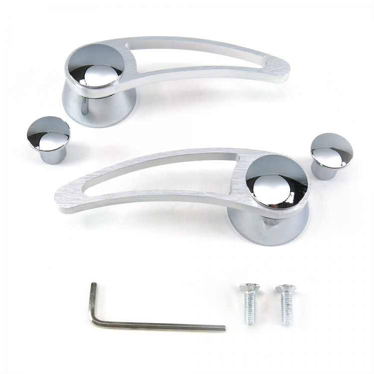 Universal Brushed Billet Aluminum Car Window Crank Handle Levers Knobs ...