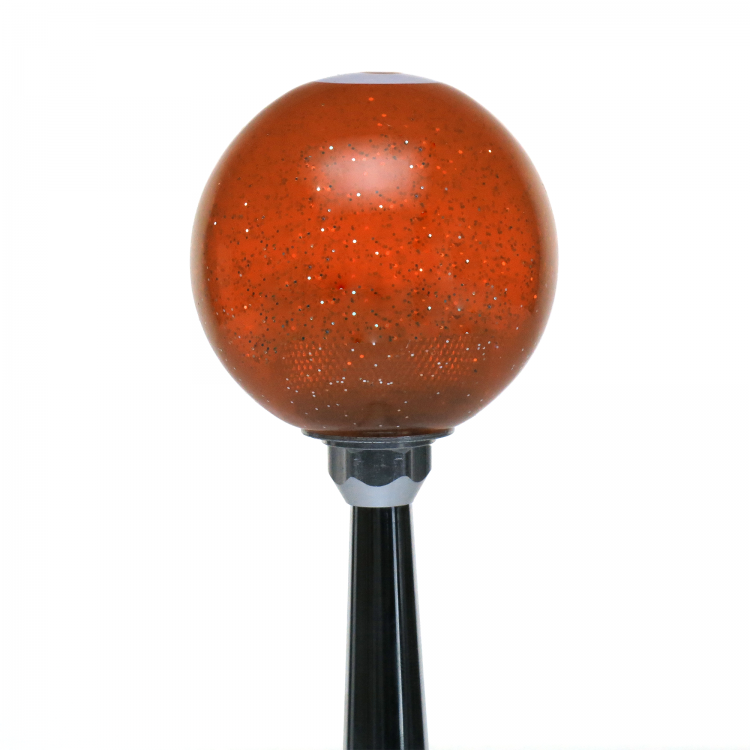 Orange 8 Ball Custom Shift Knob Translucent with Metal Flake