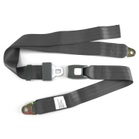 2pt Lap Charcoal Safety Seat Belt Standard Push Button Buckle Interior  - Each