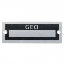 Blank Data Vin Plate - Geo - Part Number: VPAVIN42