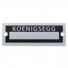 Blank Data Vin Plate - Koenigsegg - Part Number: VPAVIN56