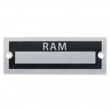 Blank Data Vin Plate - Ram - Part Number: VPAVIN80