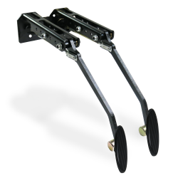 Univ Adj FW Brake Dual Pedal Bracket kit with Sm Oval Blk Pedal Pad - Part Number: HEXPKA78F23