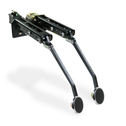 Univ Adj FW Manual Brake Dual Pedal kit Drum/Drum~3in Chr Pad - Part Number: HEXPKA78F26