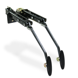 Univ Adj FW Manual Brake Dual Pedal kit Drum/Drum~Lg Oval Blk Pad - Part Number: HEXPKA78F2B