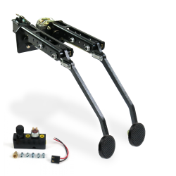 Univ Adj FW Manual Brake Dual Pedal kit Adj Disc/Drum~3in Blk Pad - Part Number: HEXPKA78F45