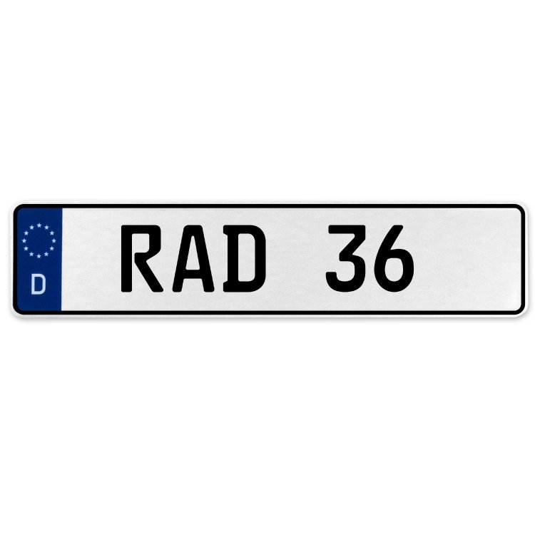 RAD Porte plaque européen Aluminium RAD