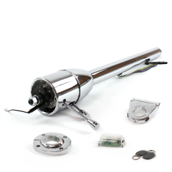 Tilt Column Chrome - Floor Shift FLR MNT 3.5" Drop Push Button w/ RFID - Part Number: HEXCC2XXX135XPXX1