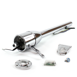 Tilt Column Chrome - Floor Shift FLR MNT 3.5" Drop Push Button BL  - Part Number: HEXCC2XXX135XPBL0