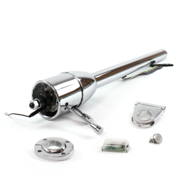 Tilt Column Chrome - Floor Shift FLR MNT 3.5" Drop Push Button WH  - Part Number: HEXCC2XXX135XPWH0