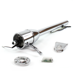 Tilt Column Chrome - Floor Shift FLR MNT 3.5" Drop Push Button  - Part Number: HEXCC2XXX135XPXX0