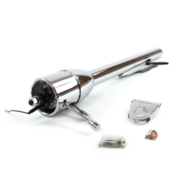 Tilt Column Chrome - Floor Shift 3.5" Drop Push Button RD  - Part Number: HEXCC2XXX035XPRD0