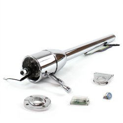 Tilt Column Chrome - Floor Shift FLR MNT 2.5" Drop Push Button BL  - Part Number: HEXCC2XXX125XPBL0