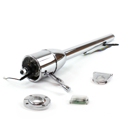 Tilt Column Chrome - Floor Shift FLR MNT 2.5" Drop Push Button  - Part Number: HEXCC2XXX125XPXX0