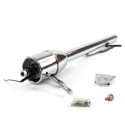 Tilt Column Chrome - Floor Shift 2.5" Drop Push Button RD  - Part Number: HEXCC2XXX025XPRD0