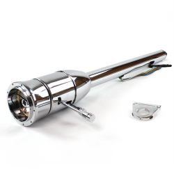 Tilt Column Chrome - Floor Shift 2.5" Drop 9 Hole  - Part Number: HEXCC2XXX0259X0