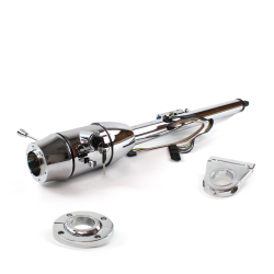 Keyed Tilt Column Chrome - Floor Shift FLR MNT 3.5" Drop 6 Hole  - Part Number: HEXCC2KXX1356X0