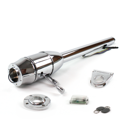 Tilt Column Chrome - Floor Shift FLR MNT 3.5" Drop 6 Hole Push Button w/ RFID - Part Number: HEXCC2XXX1356PXX1