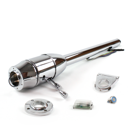 Tilt Column Chrome - Floor Shift FLR MNT 3.5" Drop 6 Hole Push Button BL  - Part Number: HEXCC2XXX1356PBL0