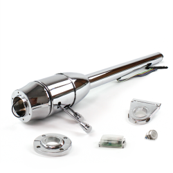 Tilt Column Chrome - Floor Shift FLR MNT 3.5" Drop 6 Hole Push Button WH  - Part Number: HEXCC2XXX1356PWH0