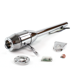 Tilt Column Chrome - Floor Shift FLR MNT 3.5" Drop 6 Hole Push Button RD  - Part Number: HEXCC2XXX1356PRD0