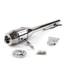 Tilt Column Chrome - Floor Shift FLR MNT 3.5" Drop 6 Hole Push Button  - Part Number: HEXCC2XXX1356PXX0