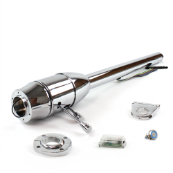 Tilt Column Chrome - Floor Shift FLR MNT 2.5" Drop 6 Hole Push Button BL  - Part Number: HEXCC2XXX1256PBL0