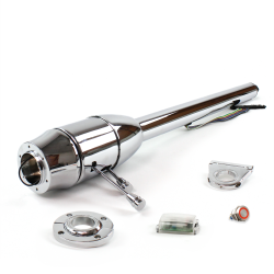 Tilt Column Chrome - Floor Shift FLR MNT 2.5" Drop 6 Hole Push Button RD  - Part Number: HEXCC2XXX1256PRD0