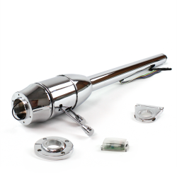 Tilt Column Chrome - Floor Shift FLR MNT 2.5" Drop 6 Hole Push Button  - Part Number: HEXCC2XXX1256PXX0