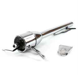 Tilt Column Chrome - Floor Shift 3.5" Drop  - Part Number: HEXCC2XXX035XX0