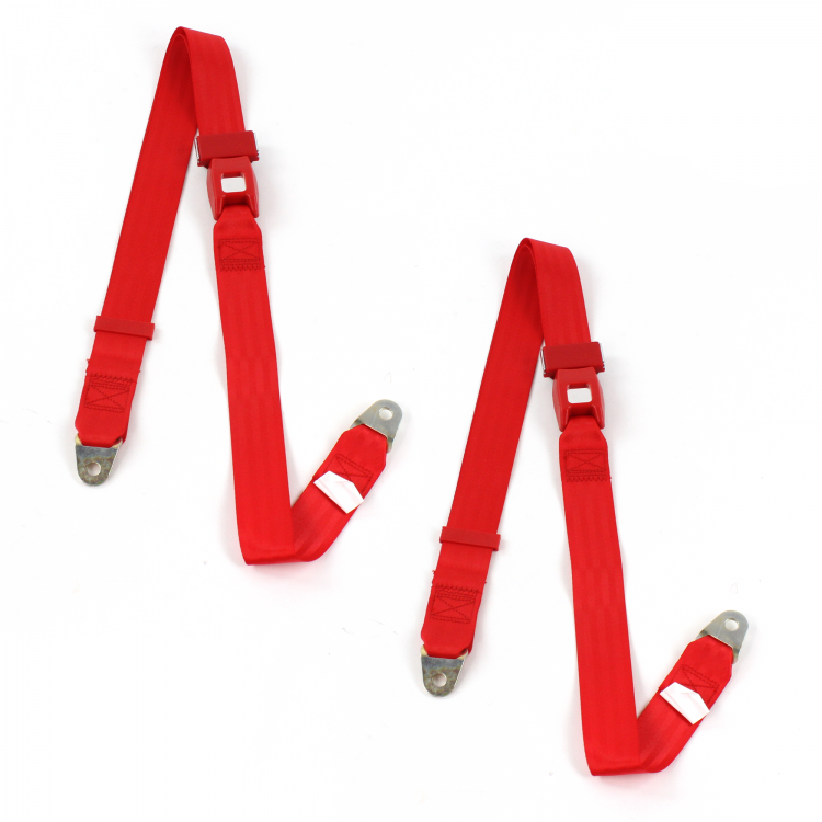 Ford Falcon 1964 - 1965 Standard 2pt Red Lap Bucket Seat Belt Kit - 2 ...