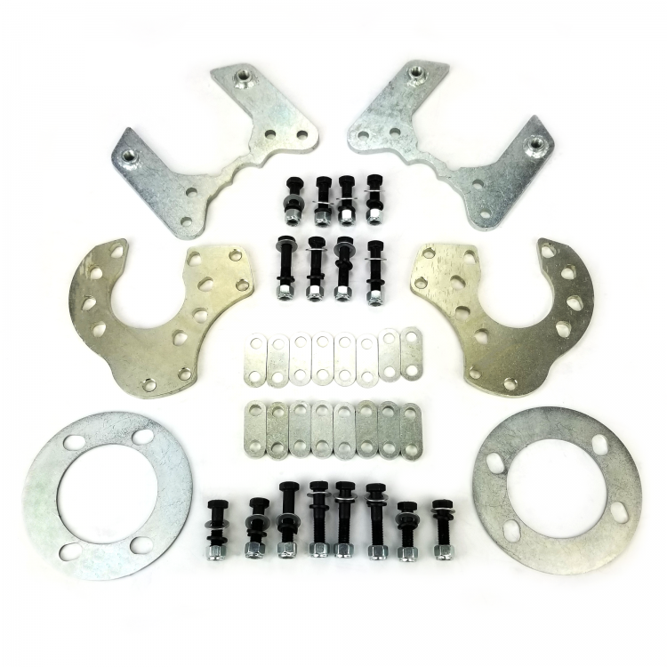 GM Metric Rear Disc Brake to 8 or 9 Inch Ford Rear Axle Bracket Set w ...