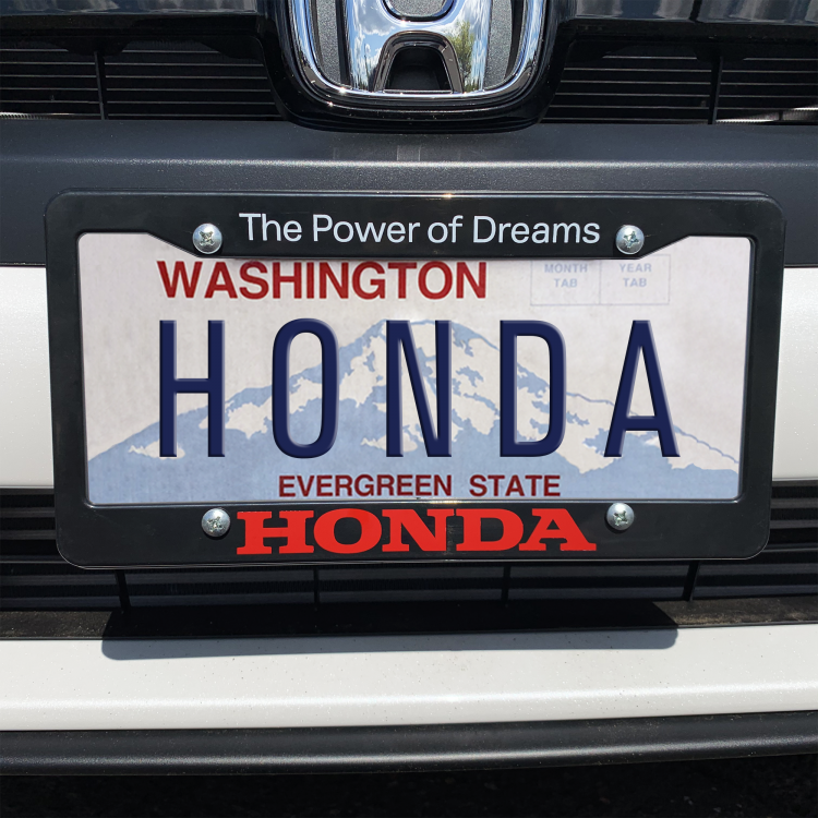 Honda License Plate Frame The Power Of Dreams For Type R Civic Si Jdm Accord Johnnylawmotors Com