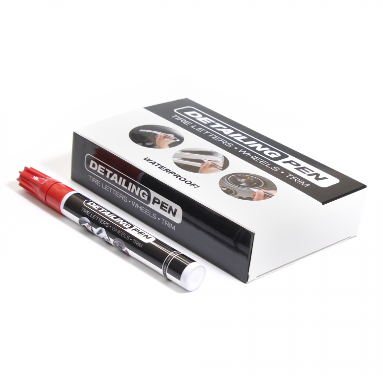 Red Long Lasting Interior Tire Paint Pen Permanent Water Proof Marker- Each