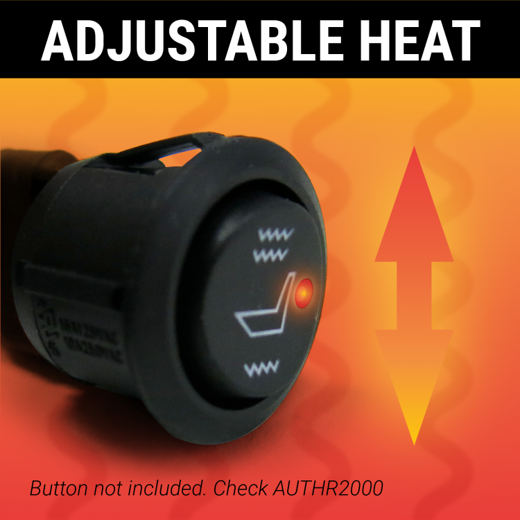 Auto Seat Heater Kit Round Switch, 2X Car Seat Heater Switch Universal 3  Pin Heated Rocker Hi Low Off Control