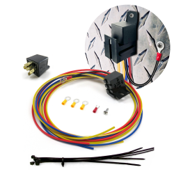 Electric Fan Relay Harness Pack with 40A Relay, Plug-N-Play Harness & Cable Ties - Part Number: ZIRZFRAS