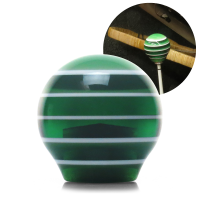 Green Super Stripe Translucent Custom Shift Knob -Candy-Like Appearance -Hot Rod