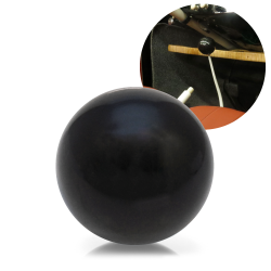 Solid Black Billiard Pool Cue Ball Custom Shift Knob-Steel 16mm Insert - Hot Rod - Part Number: ASCSN030CB