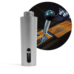 Automatic Transmission Shift Knob Adapter Silver Anodized Billet Aluminum Alloy - Part Number: ASCAD34